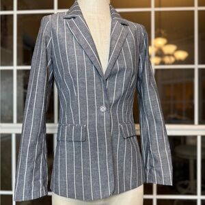 Papaya Vertical Stripe Blazer – Size Small